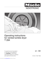 Miele T 284 Operating Instructions Manual