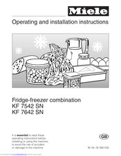 Miele KF 7542 SN Operating And Installation Manual