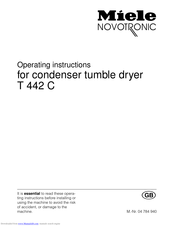 Miele T 442 C Operating Instructions Manual