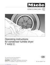 Miele T 4452 C Operating Instructions Manual