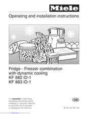 Miele KF 882 iD-1 Operating And Installation Manual