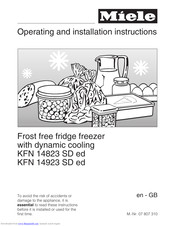 Miele KFN 14823 SD ed Operating And Installation Manual