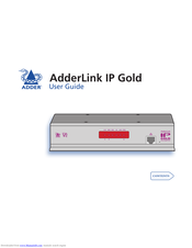 ADDER AdderLink IP Gold User Manual