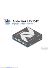 ADDER AdderLink LPV154T Manual