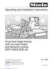 Miele KFN 14923 SDE ed Operating And Installation Manual