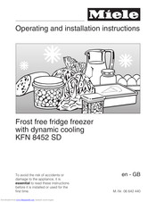 Miele KFN 8452 SD Operating And Installation Manual