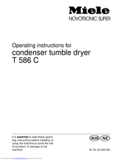 Miele T 586 C Operating Instructions Manual
