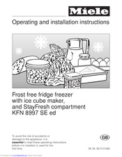 Miele KFN 8997 SE ed Operating And Installation Manual