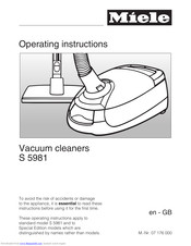 Miele S 5981 PowerPlus Operating Instructions Manual