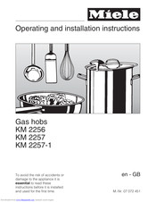 Miele KM 2257-1 Operating And Installation Manual