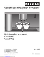 Miele CVA 5060 Operating And Installation Manual
