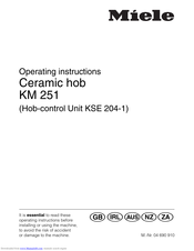 Miele KM 251 Operating Instructions Manual