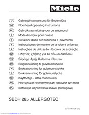 Miele SBDH 285 Allergotec Operating Instructions Manual