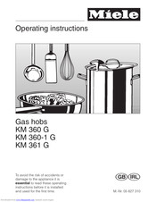 Miele KM 360 G Operating Instructions Manual