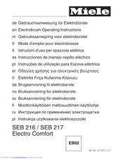 Miele Electro Comfort SEB 216 Operating Instructions Manual
