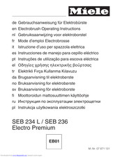 Miele Electro Premium SEB 236 Operating Instructions Manual
