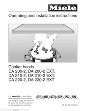 Miele DA 200-2 Operating And Installation Manual
