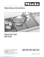 Miele KM 403 Operating Instructions Manual