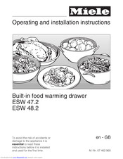 Miele ESW 47.2 Operating And Installation Manual
