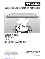 Miele DA 226-2 Operating And Installation Manual