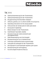 Miele TK 111 Operating Instructions Manual