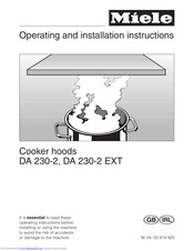 Miele DA 230-2 EXT Operating And Installation Manual