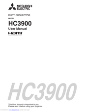 Mitsubishi Electric DLP HC3900 User Manual