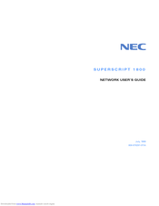 Nec SuperScript 1800 Network User's Manual