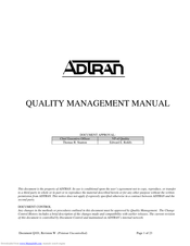 ADTRAN Quality Management System (QMS) Manual