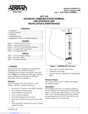 Adtran ACT LIU Installation & Maintenance