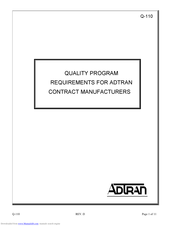 ADTRAN Q-110 Manual