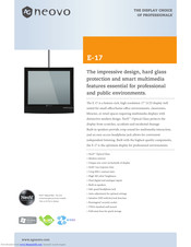 AG Neovo E-17 Specifications