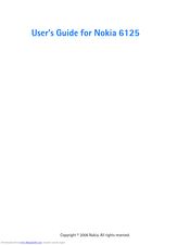 Nokia 6125 - Cell Phone 11 MB User Manual