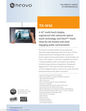 AG Neovo TX-W42 Specifications