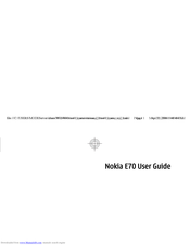 Nokia E70-1 User Manual