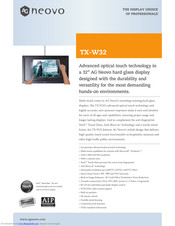 AG Neovo TX-W32 Specifications