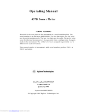 Agilent Technologies 437B Operating Manual