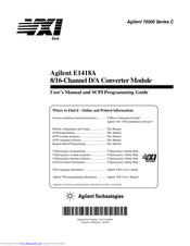 Agilent Technologies E1418A User Manual
