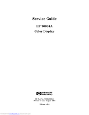 HP 70004A Service Manual