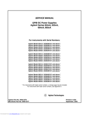 Agilent Technologies 6651A Service Manual