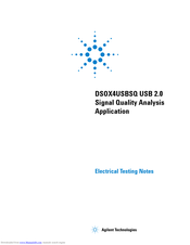 Agilent Technologies DSOX4USBSQ USB 2.0 Electrical Testing Notes