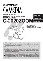 Olympus C-2020ZOOM - CAMEDIA - Digital Camera Basic Manual