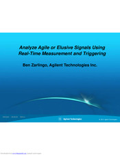 Agilent Technologies Agile or Elusive Signals Information Sheet