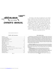 Excalibur Gold 1400ATV User Manual