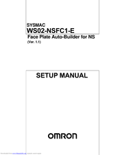 Omron SYSMAC WS02-NSFC1-E Setup Manual