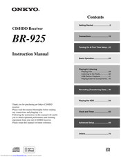 Onkyo BR-925 Instruction Manual