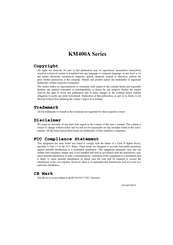 Albatron KM400A series User Manual