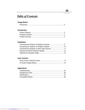 Optoma EP715 Manual