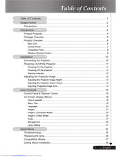 Optoma EP716R Manual