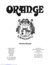 ORANGE Amplifier Owner's Manual